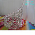 Atacado Fashion pearl grande representação coroas completa alta tiara personalizada